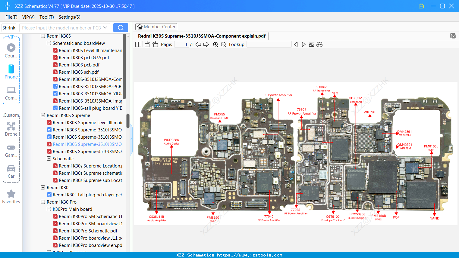 Xiaomi Redmi K30S Supreme-3510J3SMOA-Component Explain